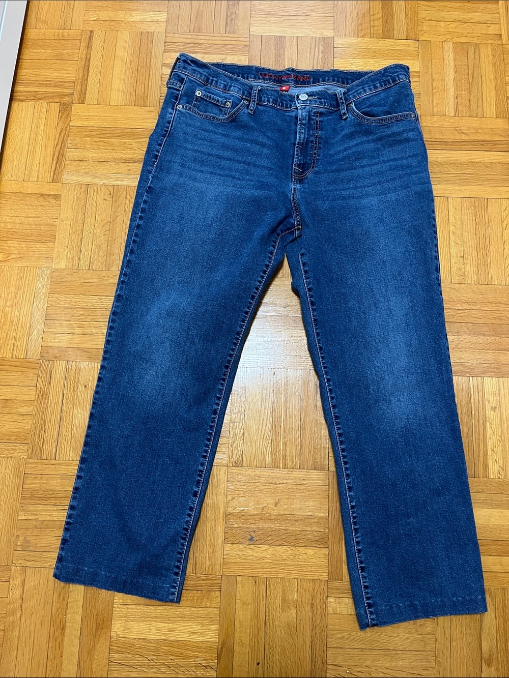 Lucky Brand Women's Dark Blue Straight-Leg Jeans